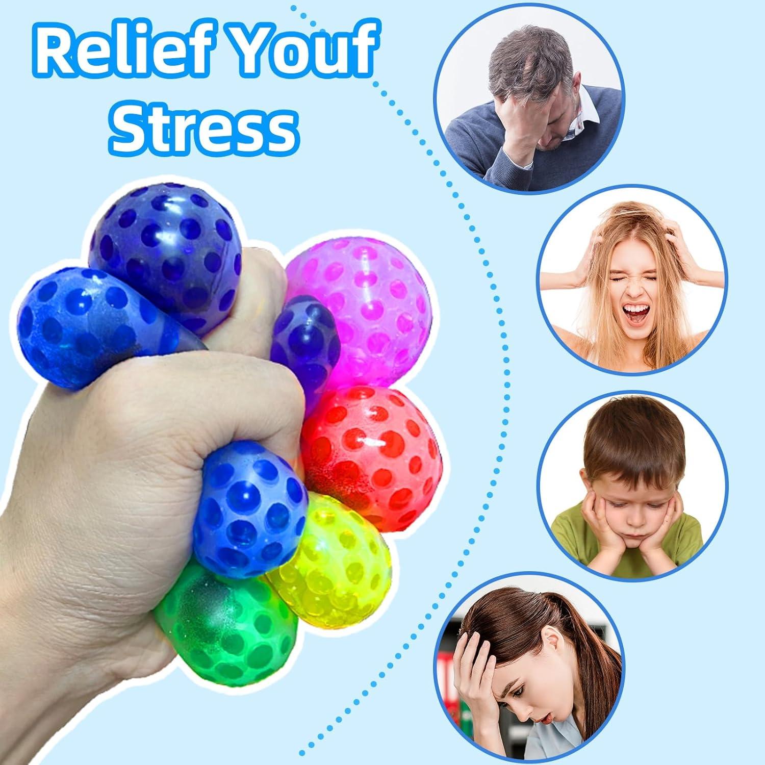 Paquete de 28 Pelotas Antiestrés AMENON Fútbol Coloridas