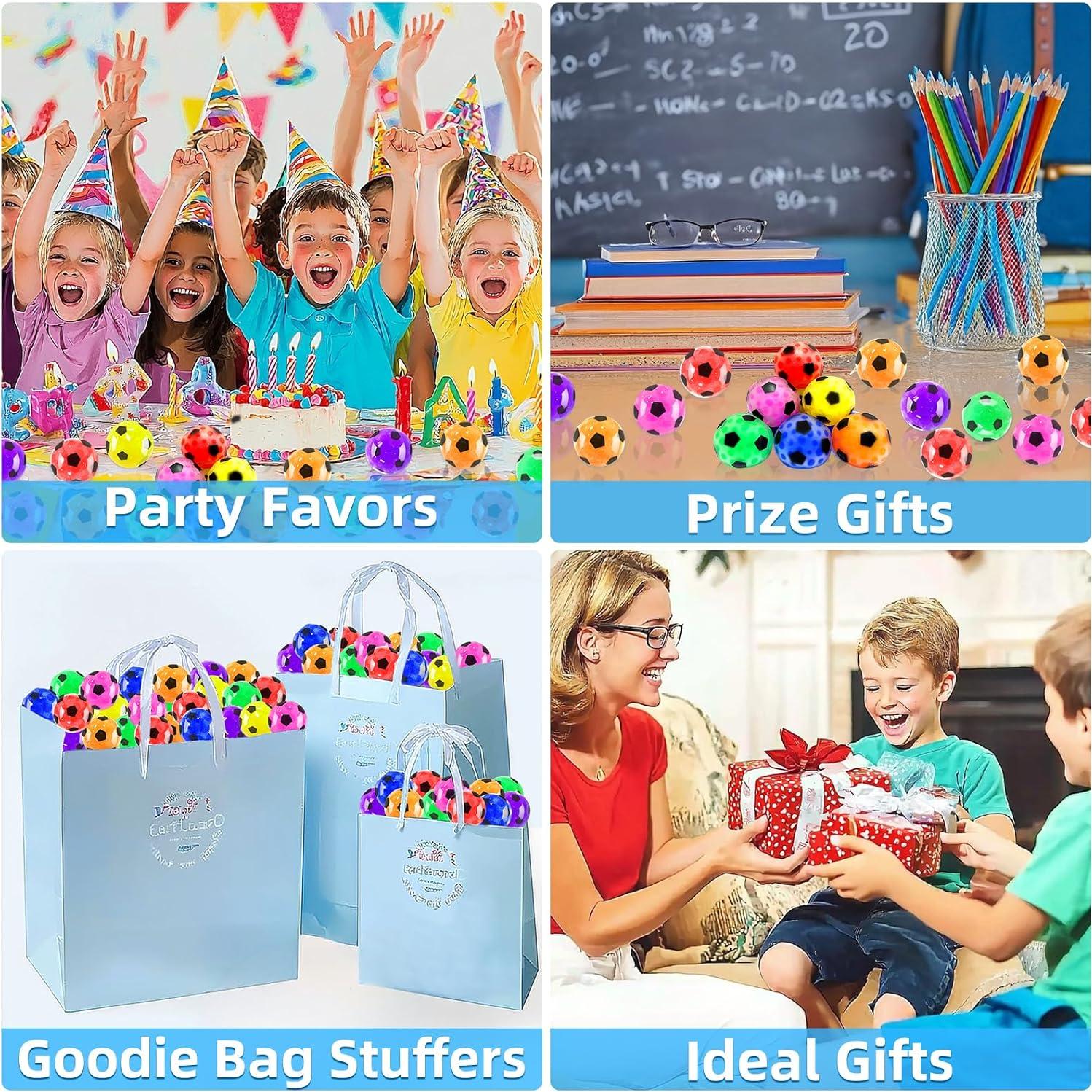 Paquete de 28 Pelotas Antiestrés AMENON Fútbol Coloridas