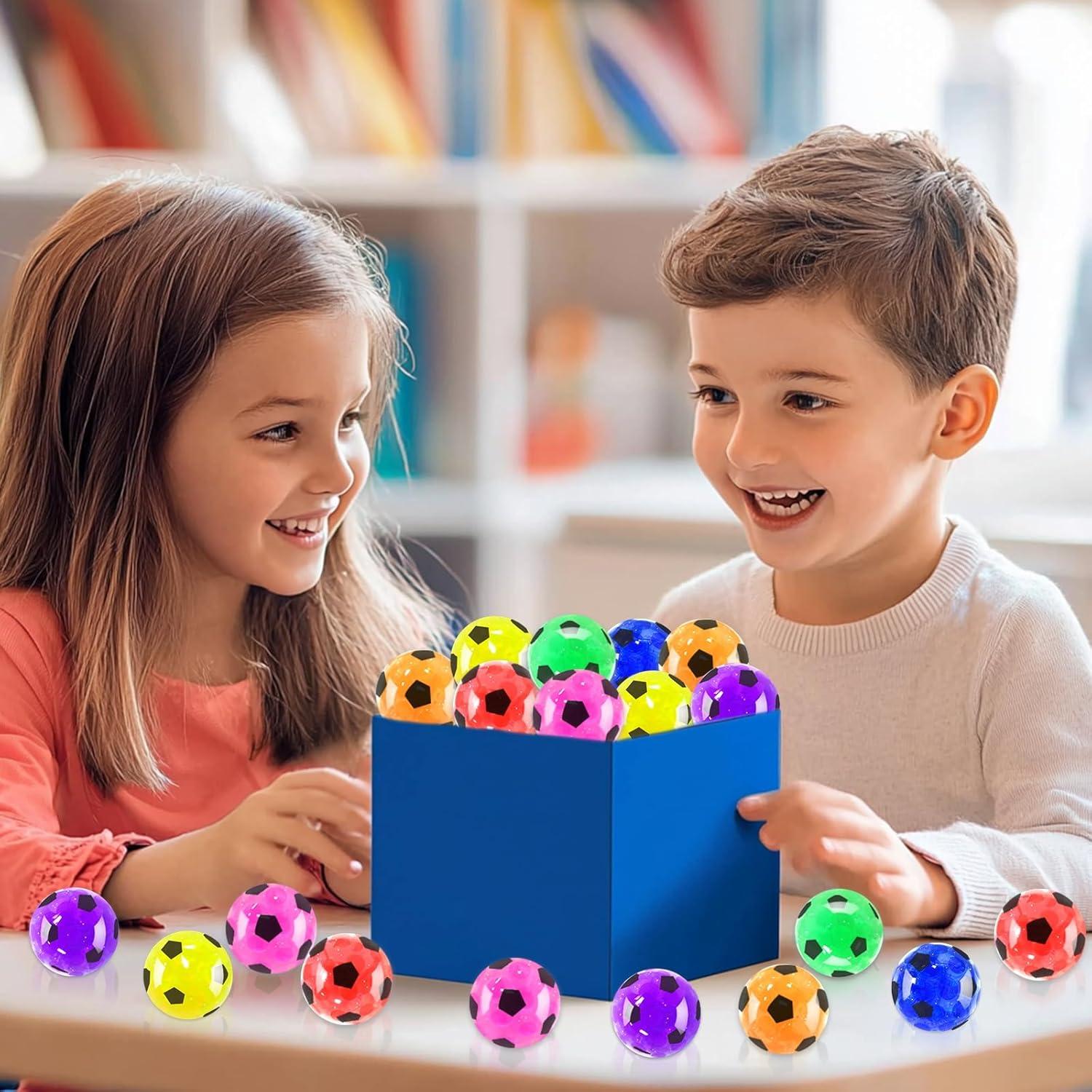 Paquete de 28 Pelotas Antiestrés AMENON Fútbol Coloridas