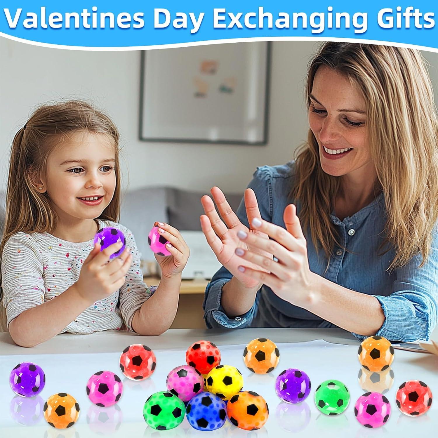 Paquete de 28 Pelotas Antiestrés AMENON Fútbol Coloridas