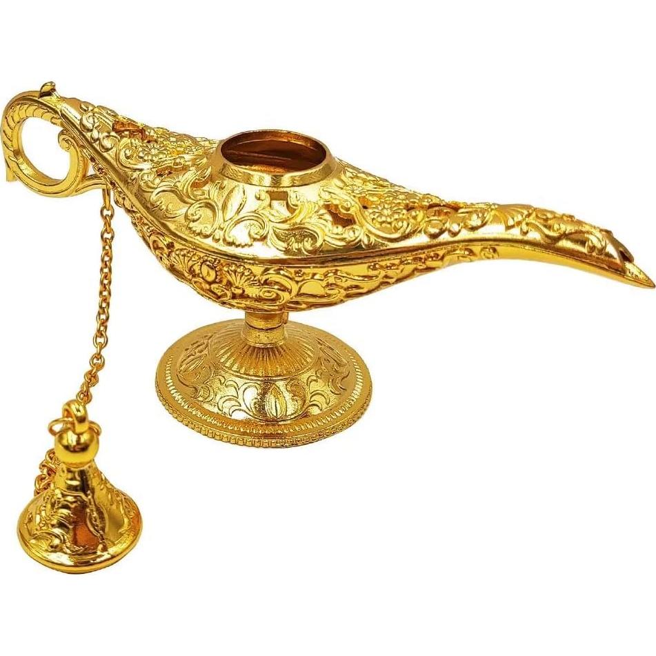 Lámpara Mágica de Aladino Hora de Oro Vintage 11.94cm