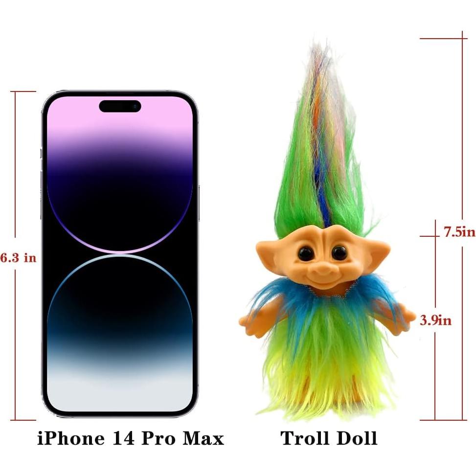 Set de 2 Muñecas Troll Vintage Yintlilocn 19 cm Coloridas