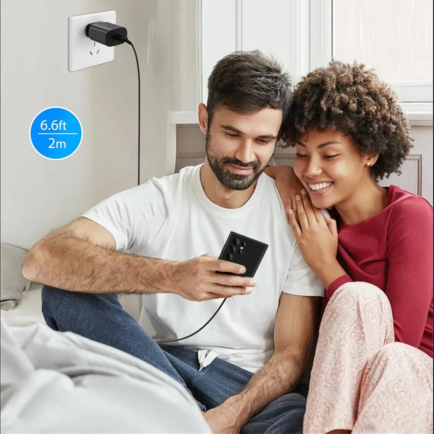 Cargador Rápido 30W USB C + Cable 2.01m Negro - iPhone/Samsung