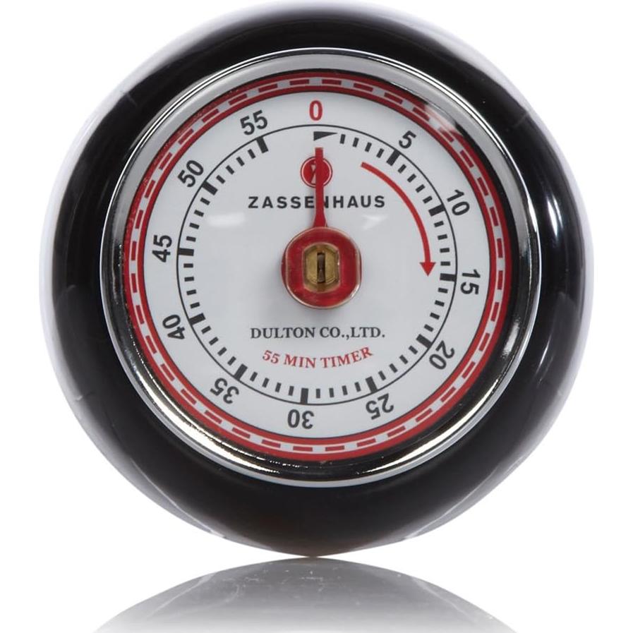 Temporizador de Cocina Mecánico Zassenhaus Negro 55 Minutos