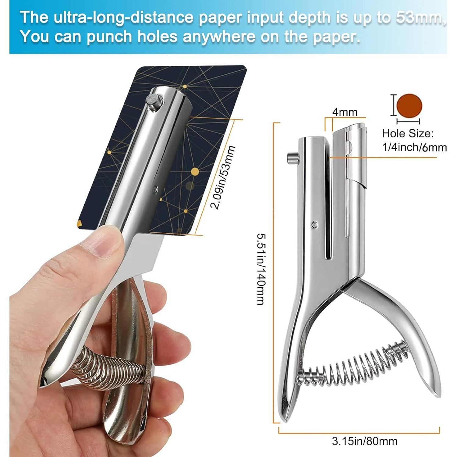 Perforadora Manual HNONPW 6mm Profundidad 53mm Plata