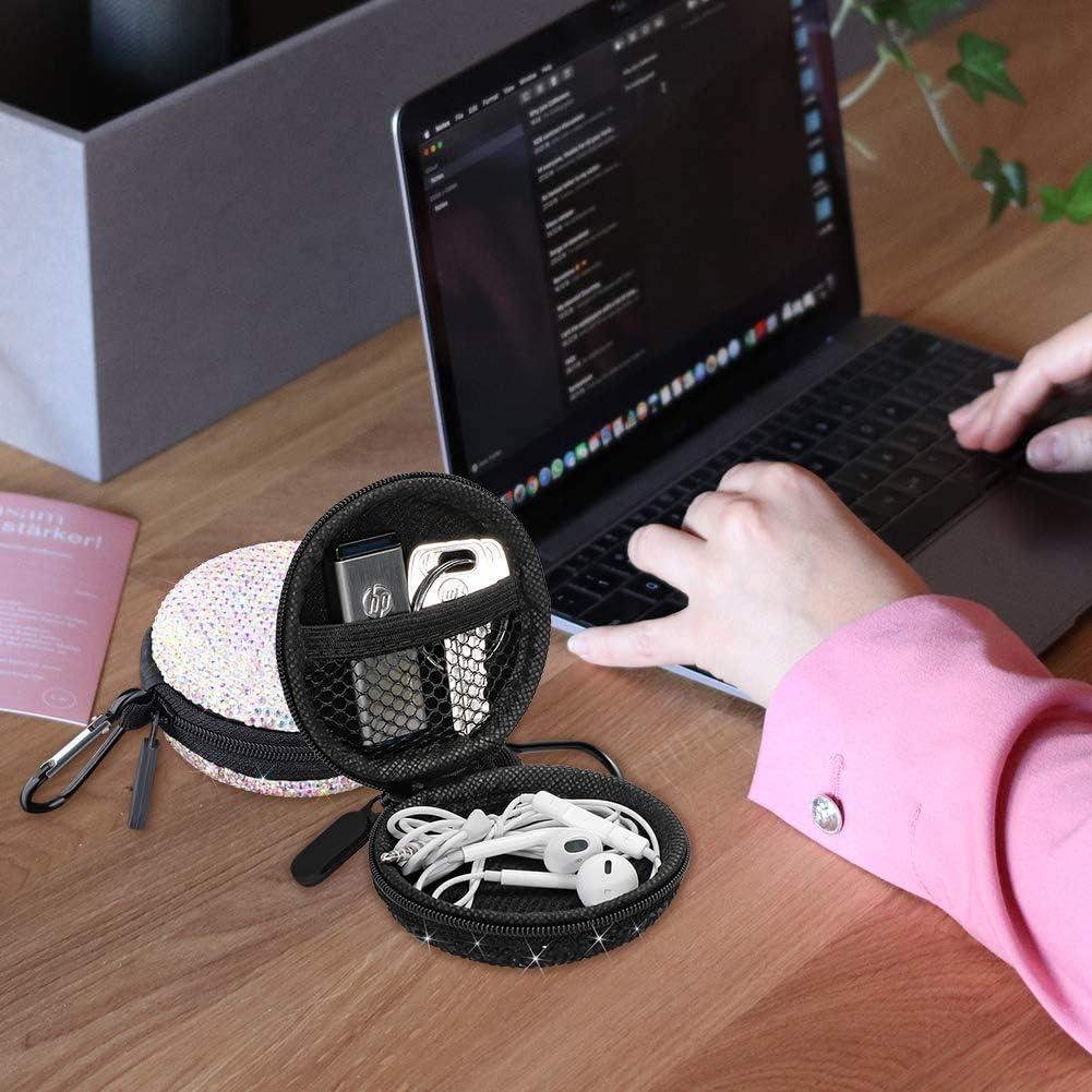 Funda para Auriculares SAVORI Negro con Rhinestone Brillante