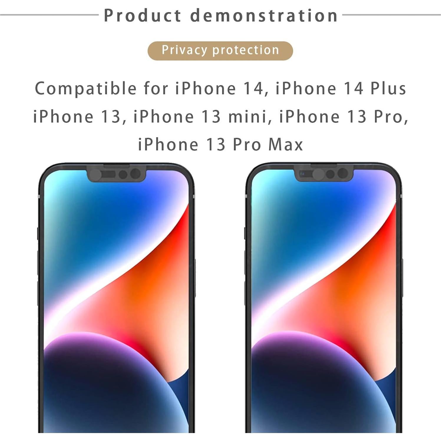 Cubierta de cámara frontal EYSOFT para iPhone 14/13 - Negro