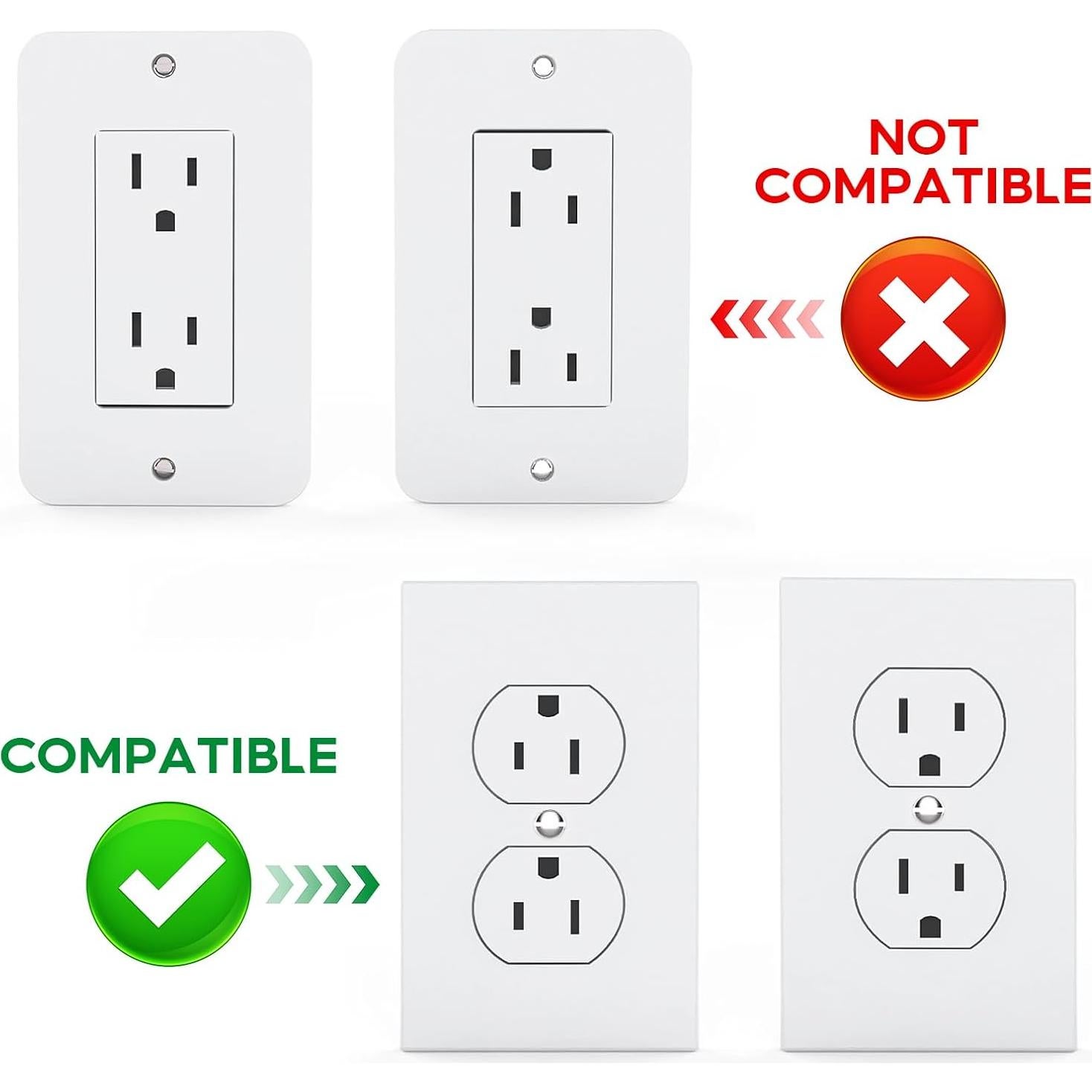 Estante de Enchufe Roolaudk Blanco Metal 13x15x12.7 cm