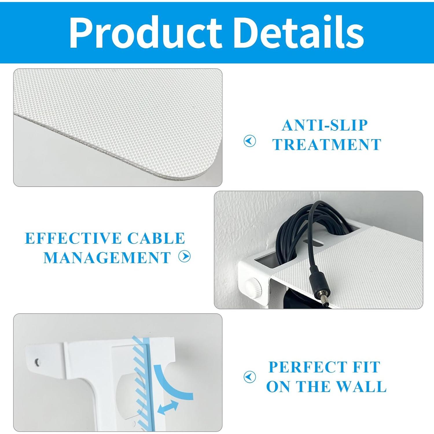 Estante de Enchufe Roolaudk Blanco Metal 13x15x12.7 cm
