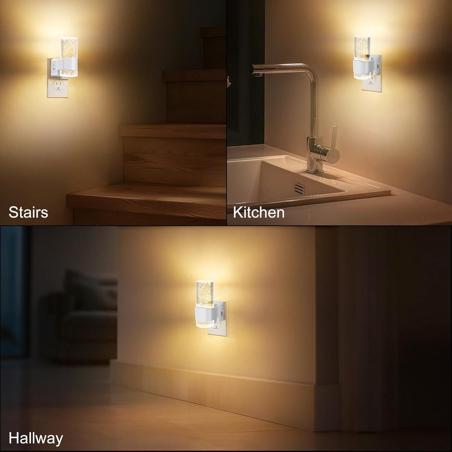 Luz Nocturna LED Regulable HOTEKME con Sensor Automático 3000K