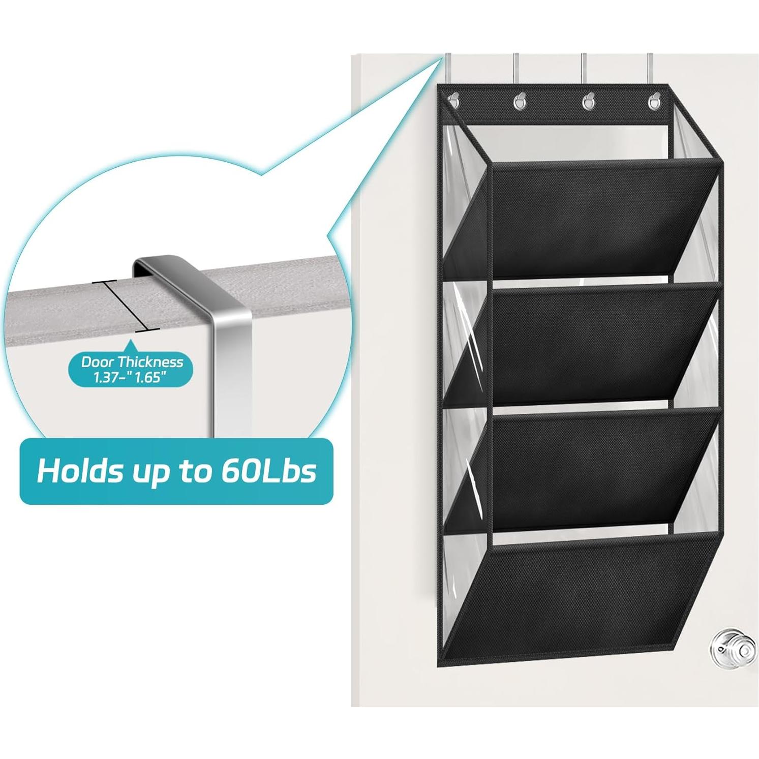 Organizador de Zapatos Colgante AOODA 4 Niveles Negro 76 cm