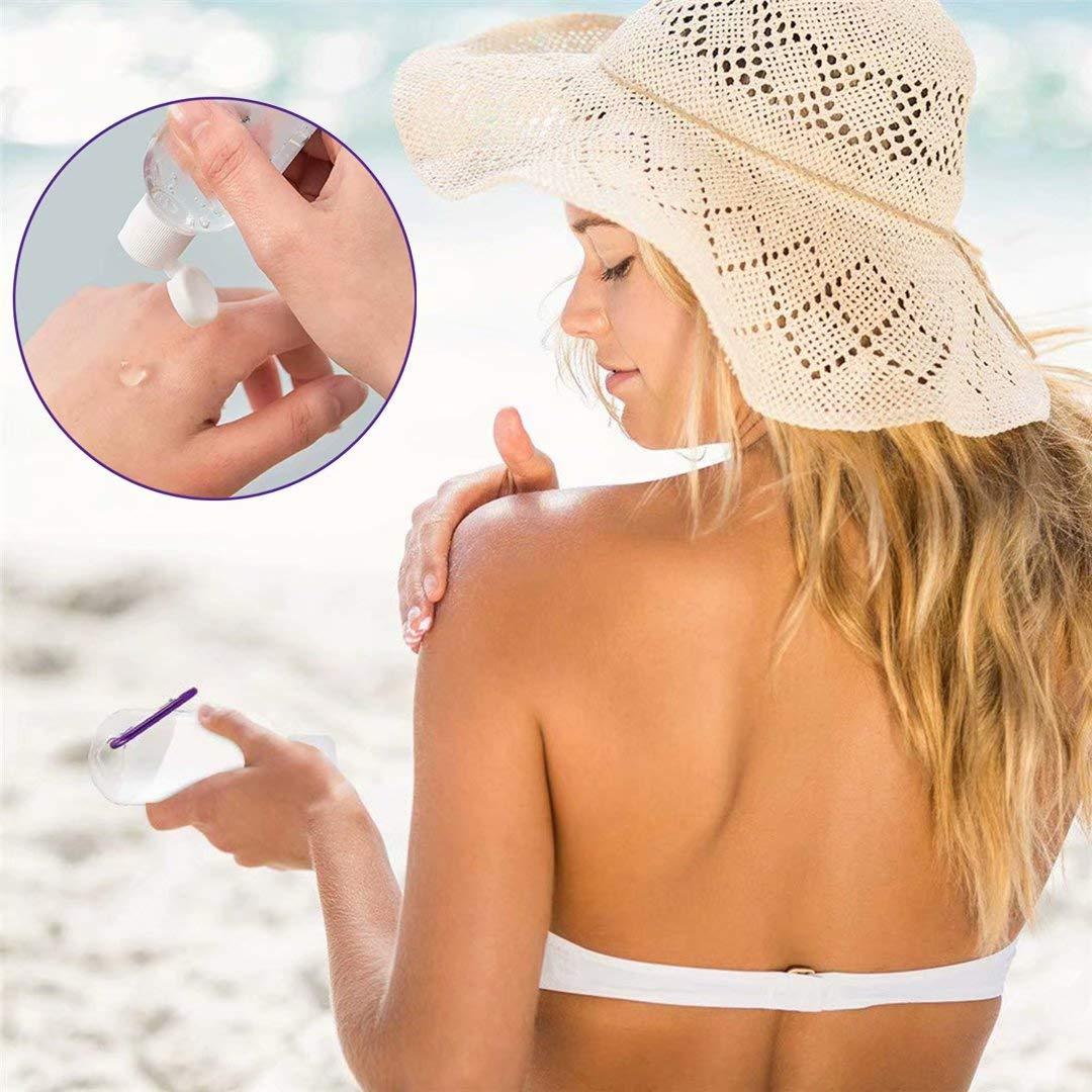 Botellas de Viaje JINEN 30ml con Llavero - 20 Pcs a Prueba de Fugas