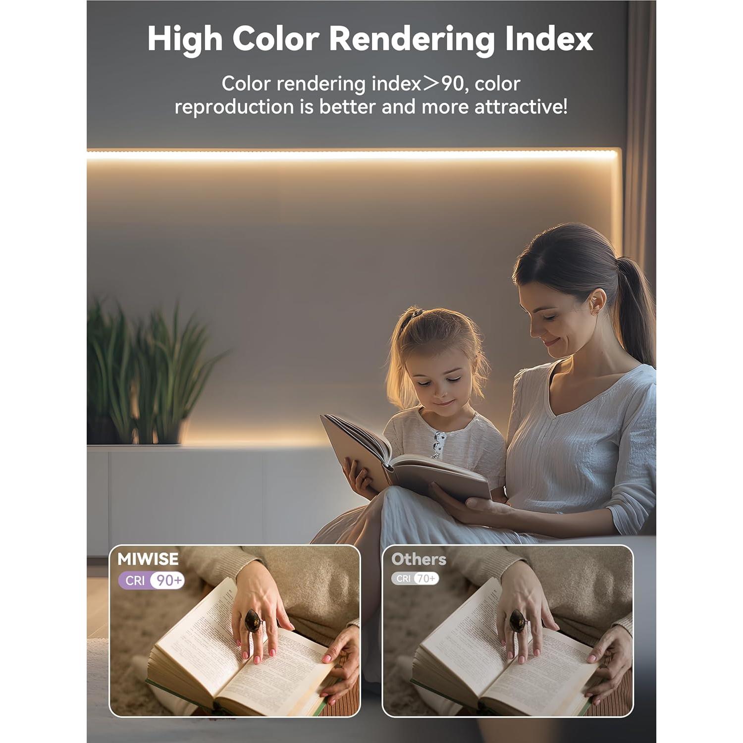 Tira LED COB MIWISE 2m 2700K USB Dimerizable Táctil