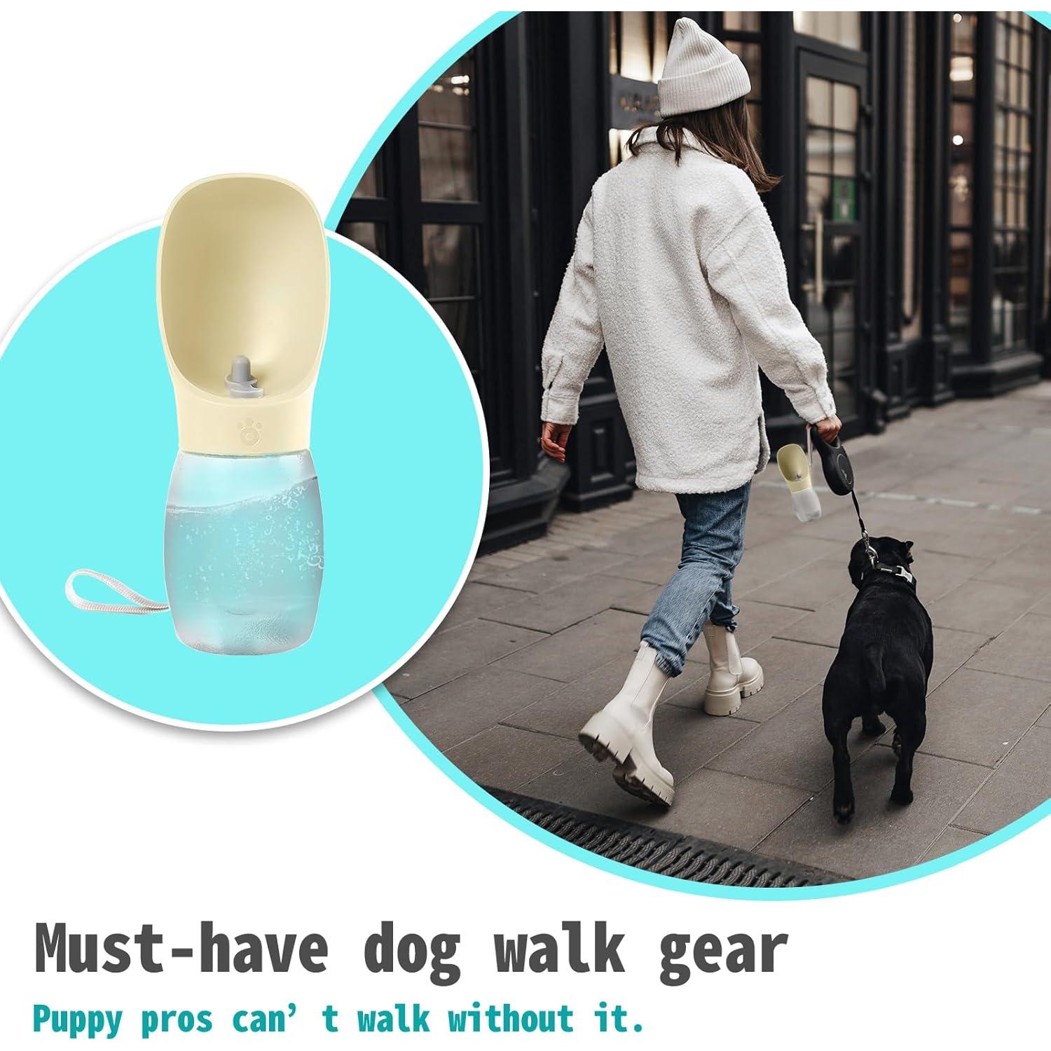 Botella de Agua para Perros Kalimdor 350ml a Prueba de Fugas