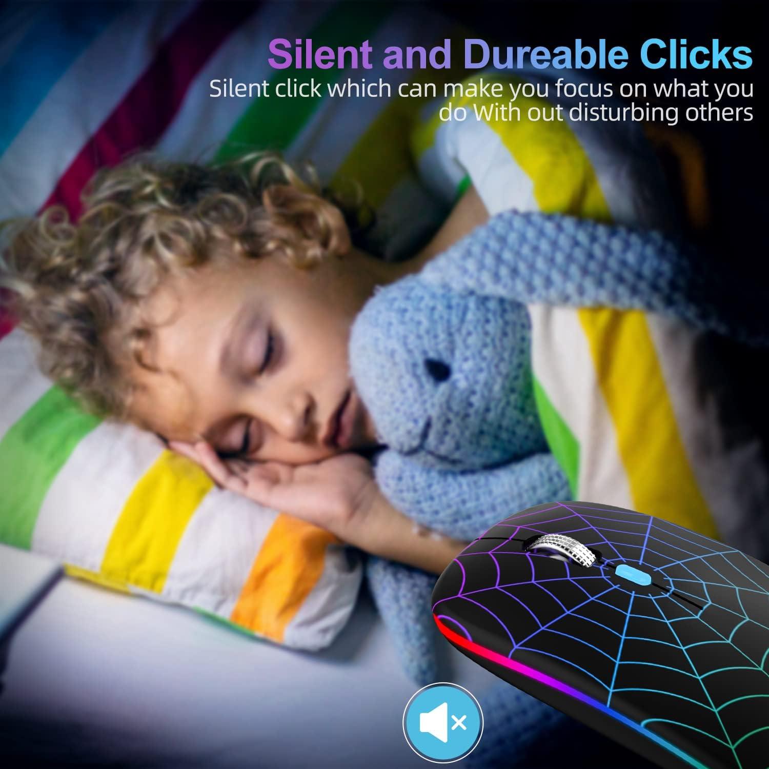 Ratón Inalámbrico Recargable MMK Negro con 3 DPI Ajustables