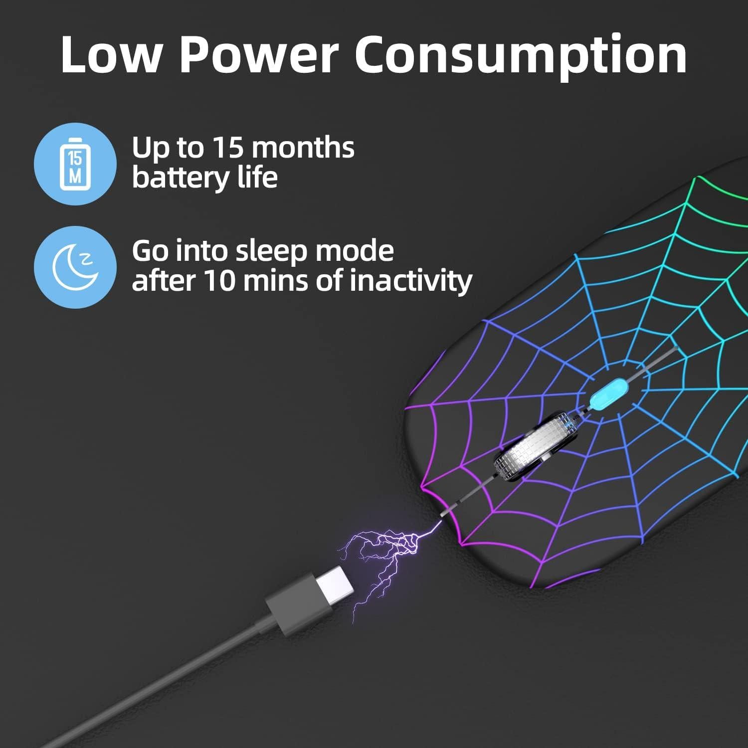 Ratón Inalámbrico Recargable MMK Negro con 3 DPI Ajustables