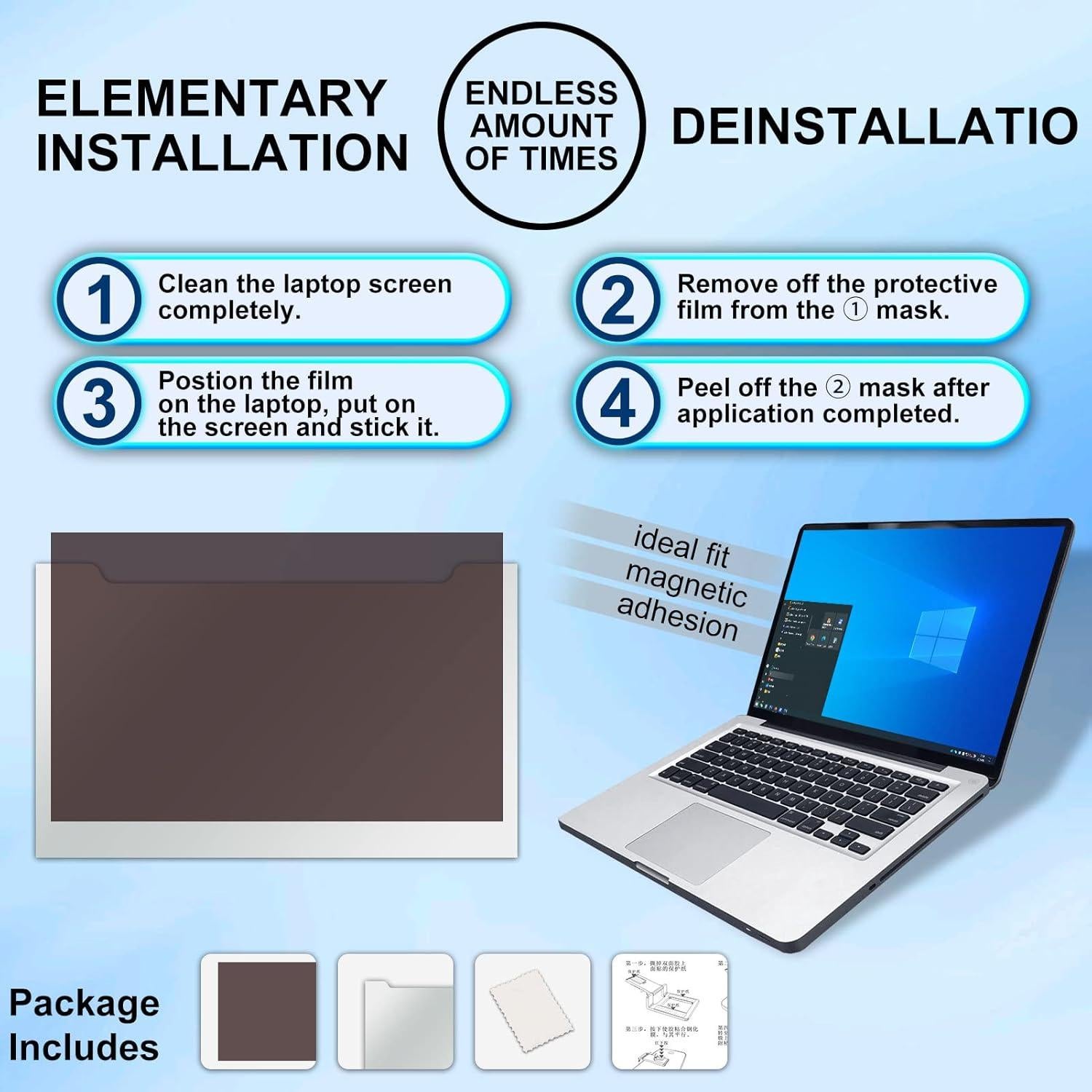 Protector de Pantalla Privada XinWoTuo 11.6" Antirreflejo