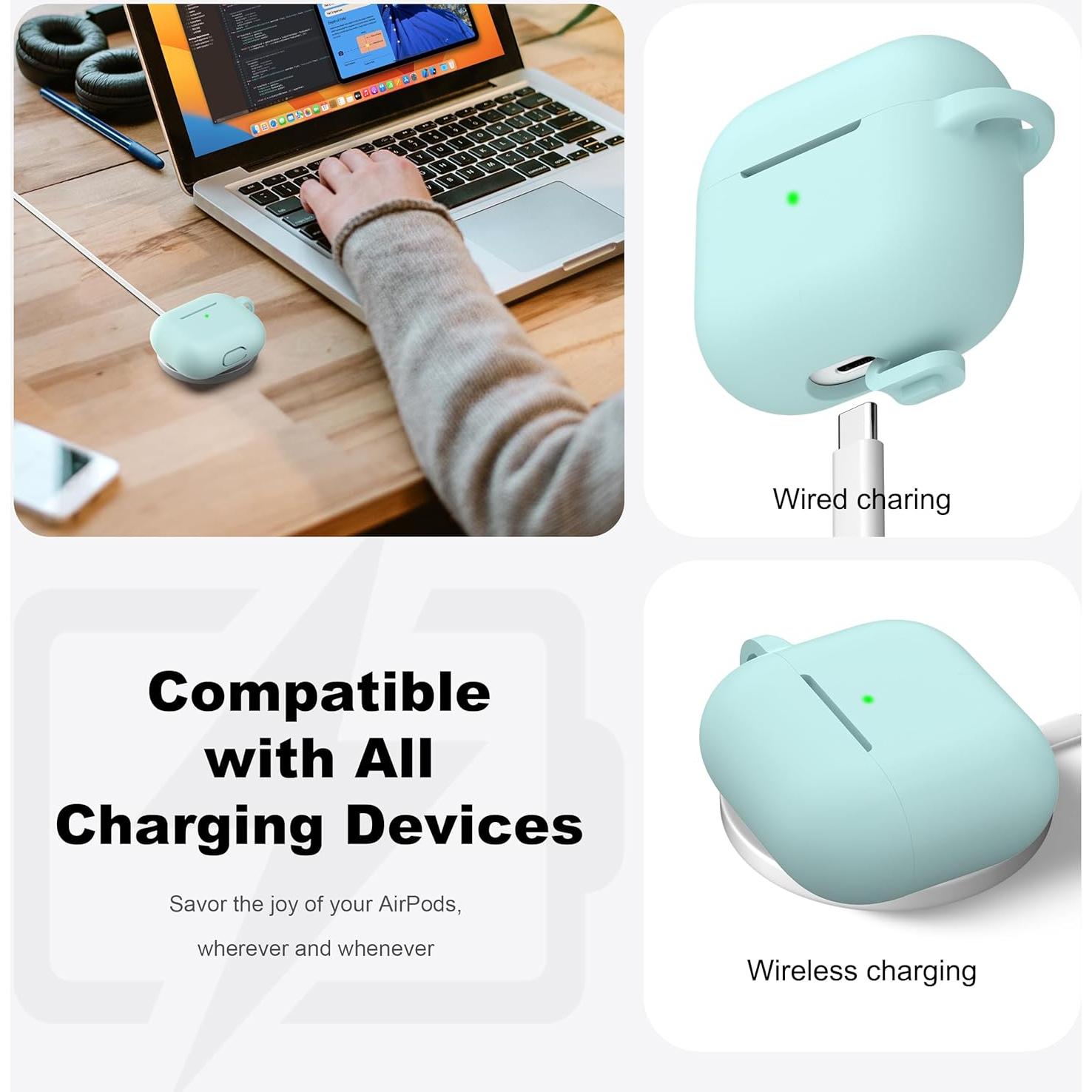 Funda de Silicona R-fun para AirPods 3 - Turquesa