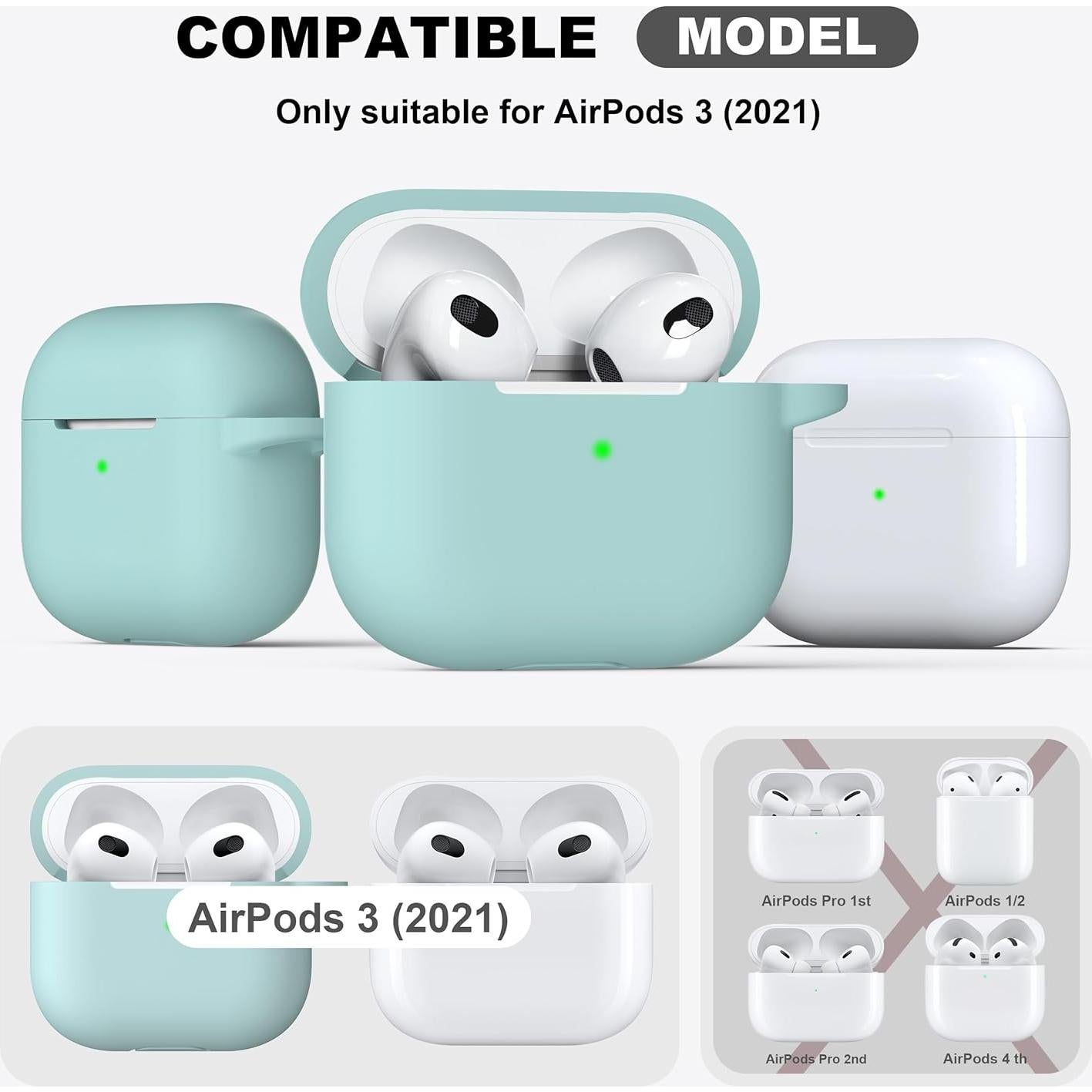 Funda de Silicona R-fun para AirPods 3 - Turquesa