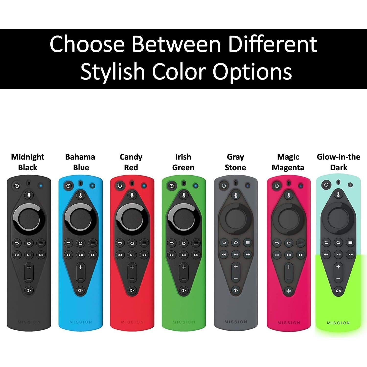 Mission Remote Case for The All-New Fire TV Voice Remote (2018 Version for Fire TV Stick 4K and Fire TV Cube) (Midnight Black)