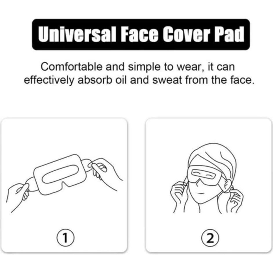 Paquete de 100 Máscaras VR Desechables LINHUIPAD - Negro