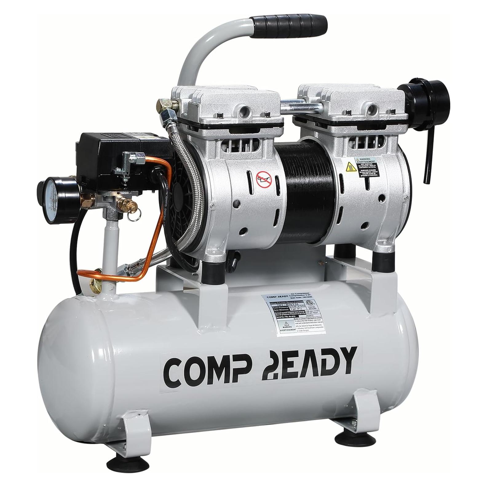 Compresor de Aire Portátil 2 Galones 0.75HP Silencioso