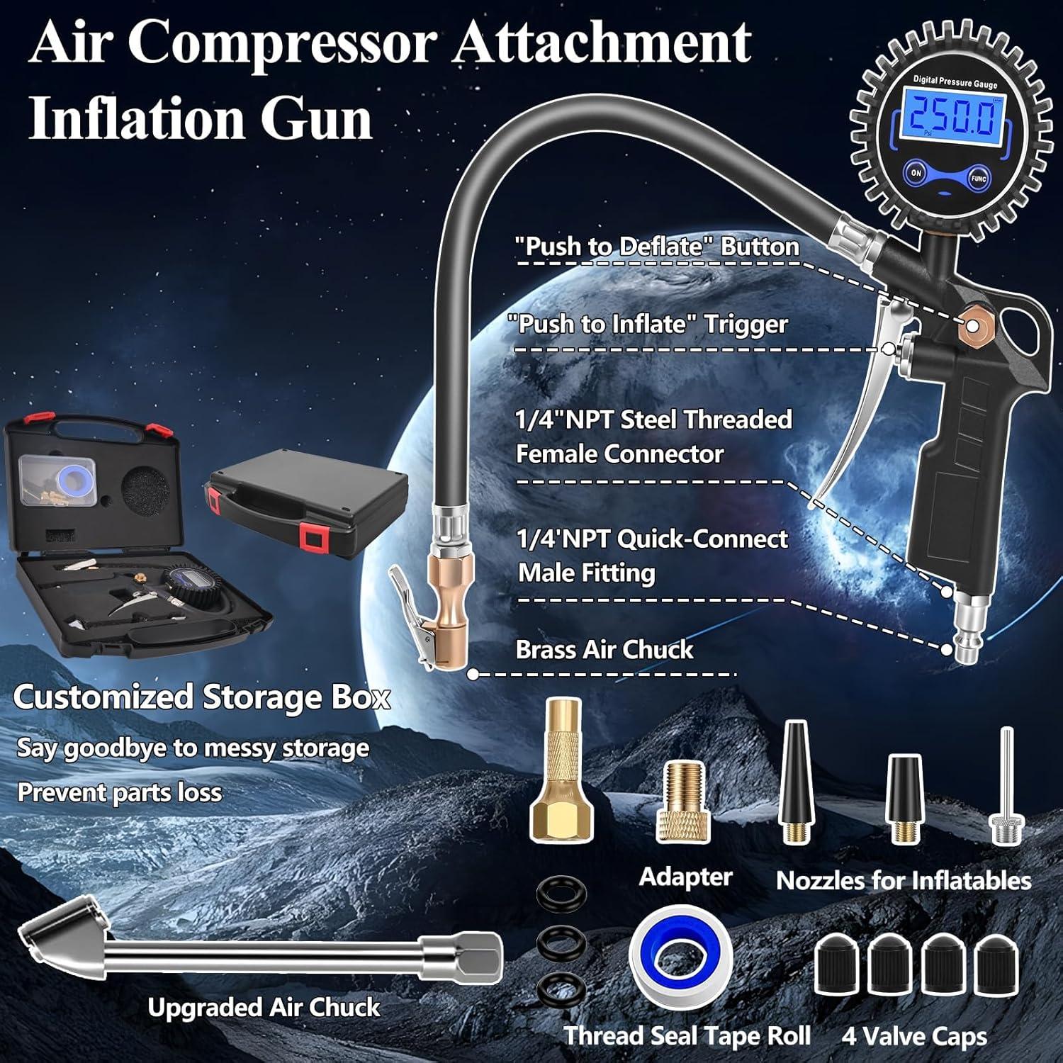 Medidor de Presión de Neumáticos Digital AmazStove 250 PSI