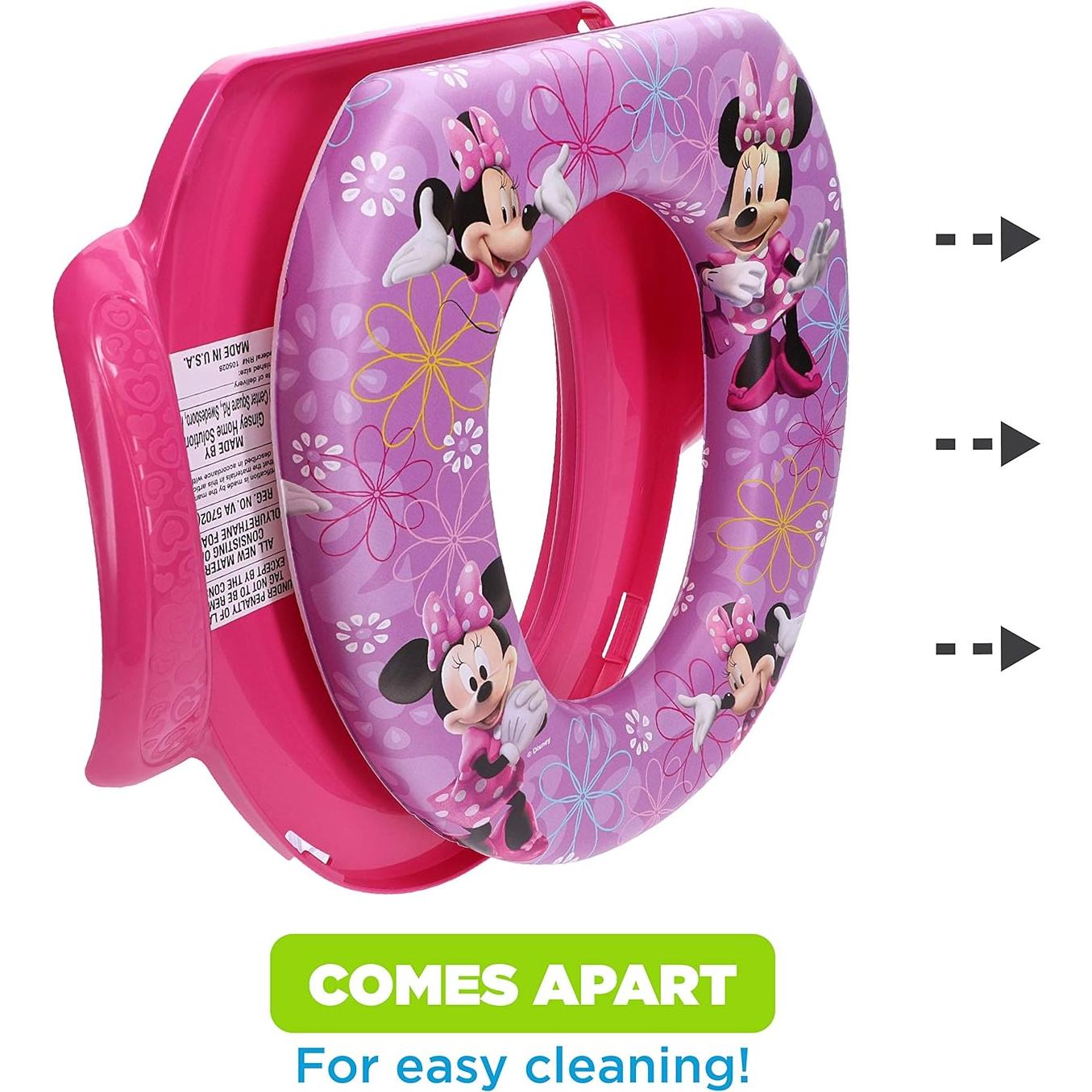 Asiento de Inodoro Suave Ginsey Minnie Mouse 34.29cm Rosa