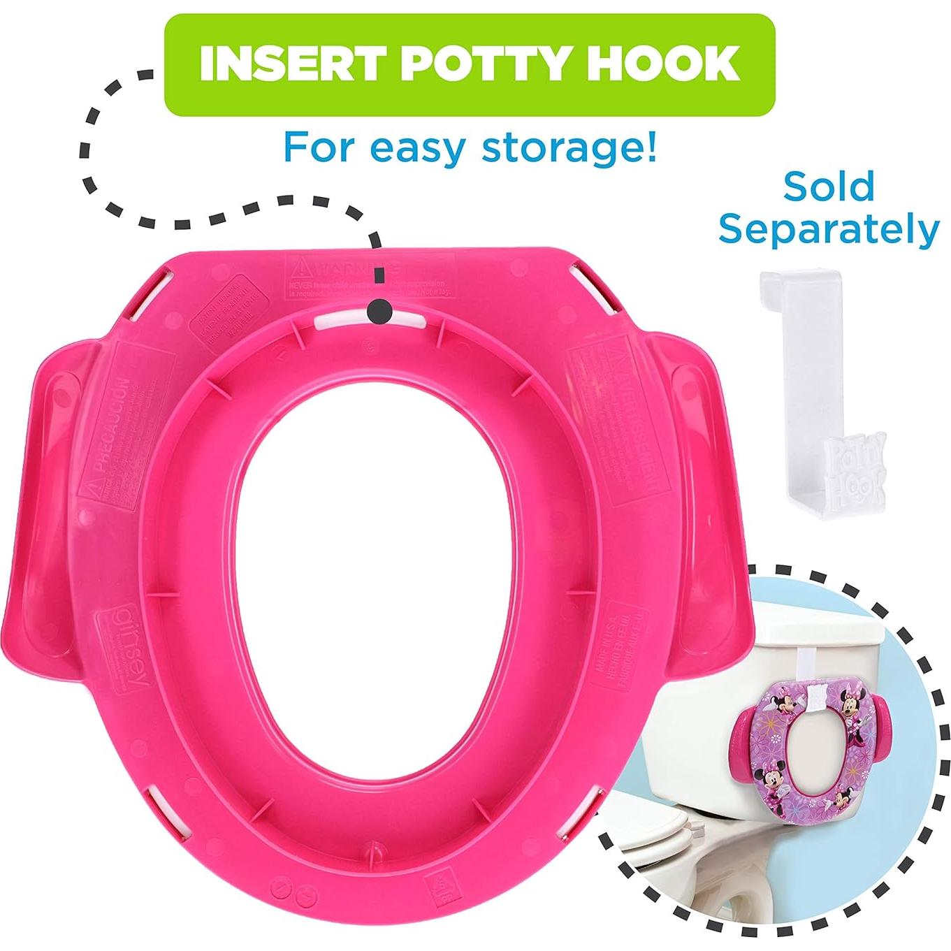 Asiento de Inodoro Suave Ginsey Minnie Mouse 34.29cm Rosa