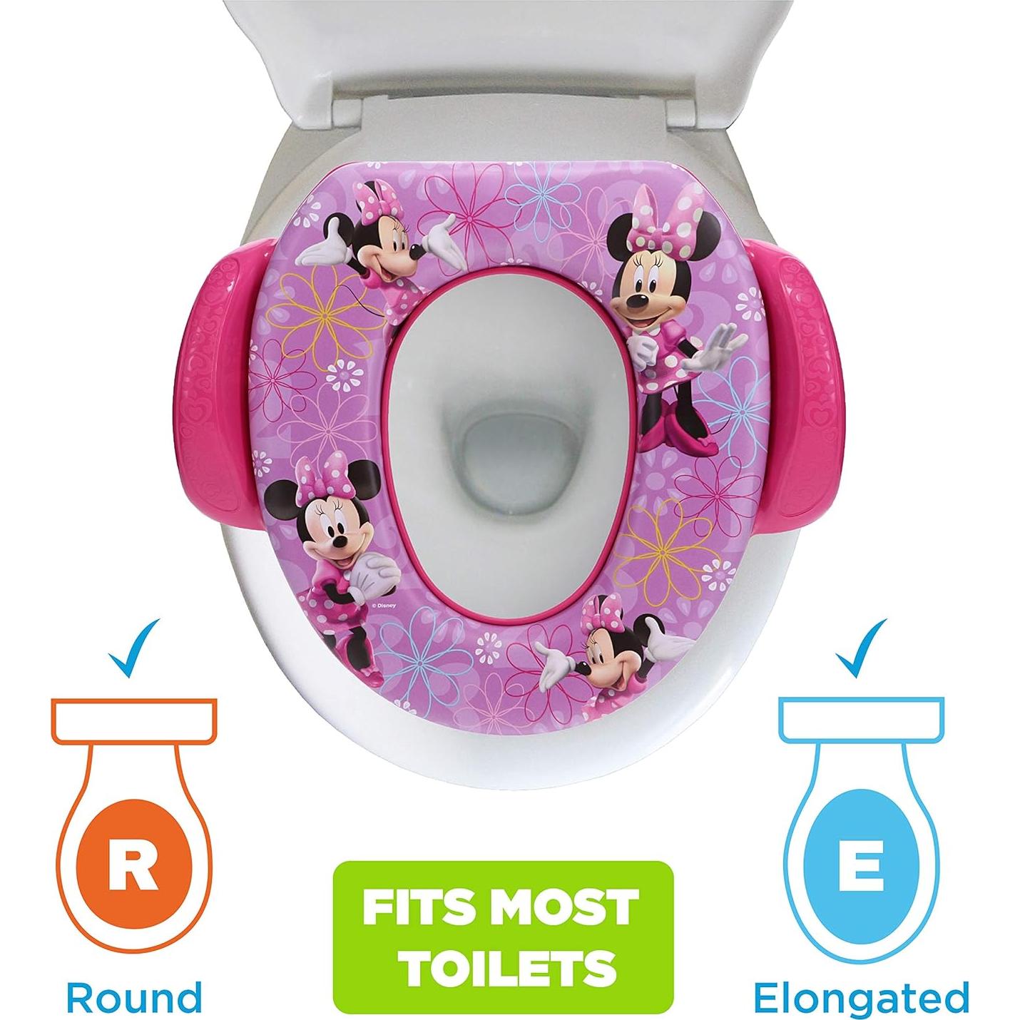 Asiento de Inodoro Suave Ginsey Minnie Mouse 34.29cm Rosa