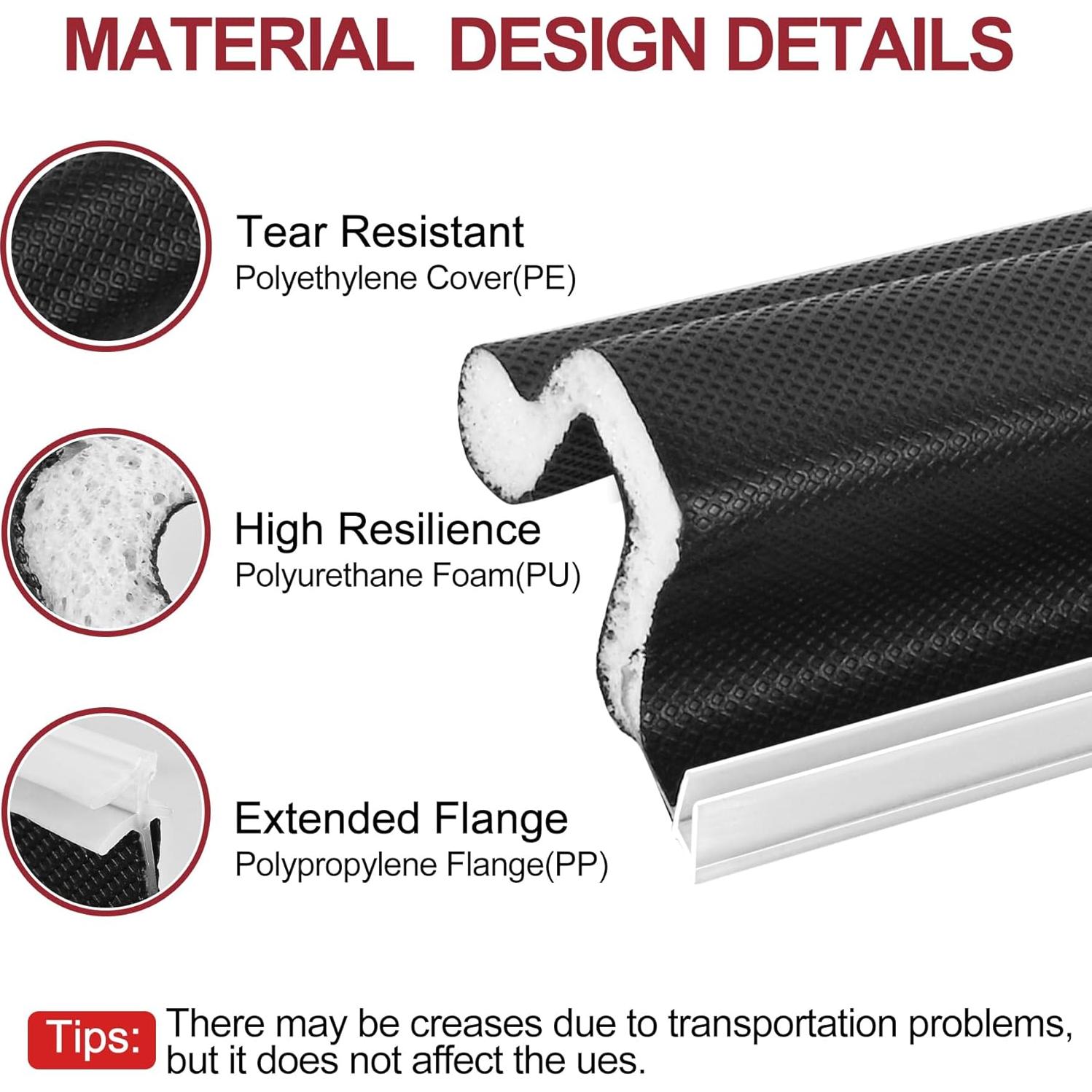 Tira de Sellado Kikerike 6m Negra para Puertas y Ventanas