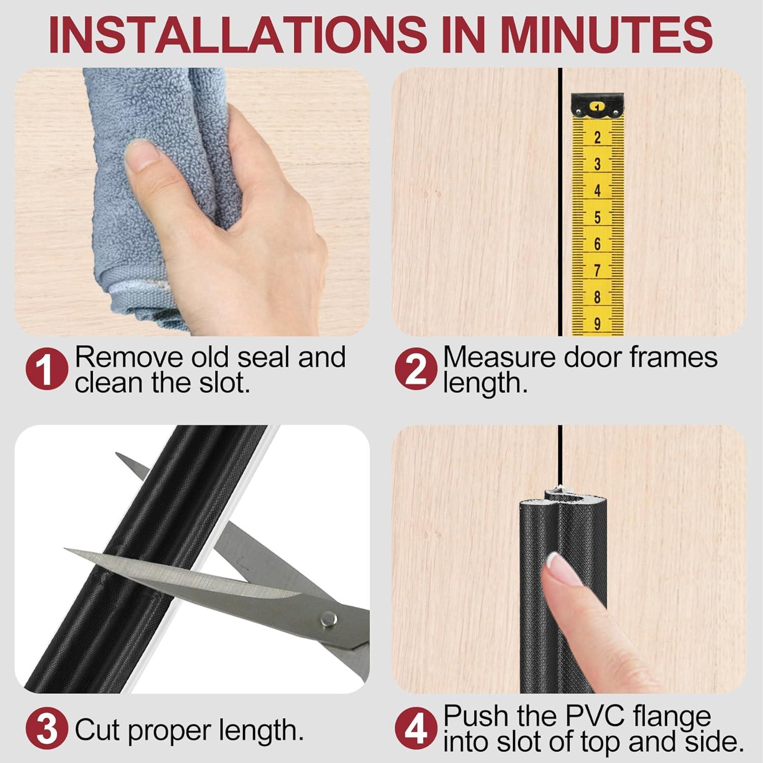 Tira de Sellado Kikerike 6m Negra para Puertas y Ventanas