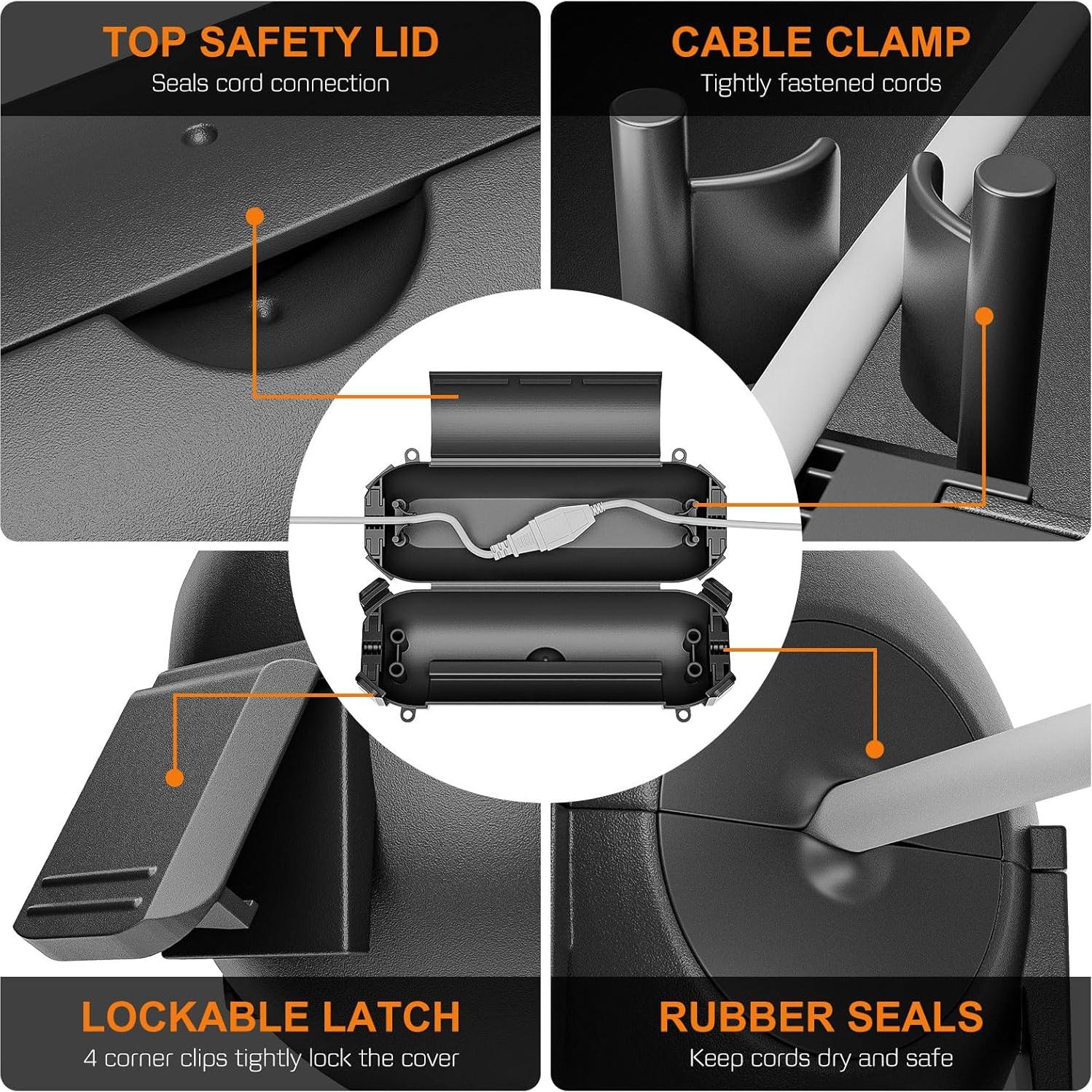 Cubierta de Cable de Extensión Iwillink 6 Paquete Impermeable