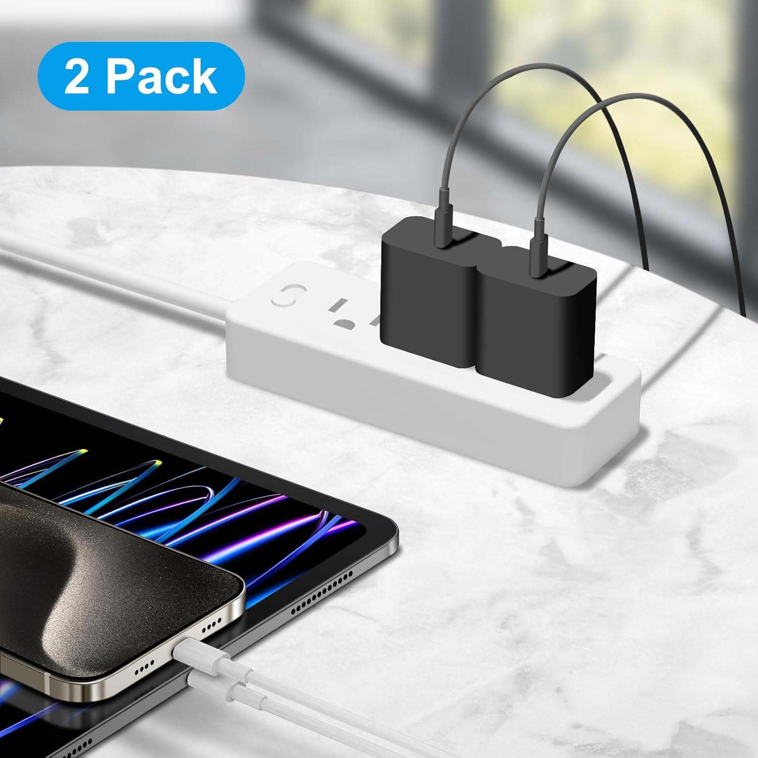 Cargador Rápido USB-C 20W y Cable 3m para iPhone 16/15