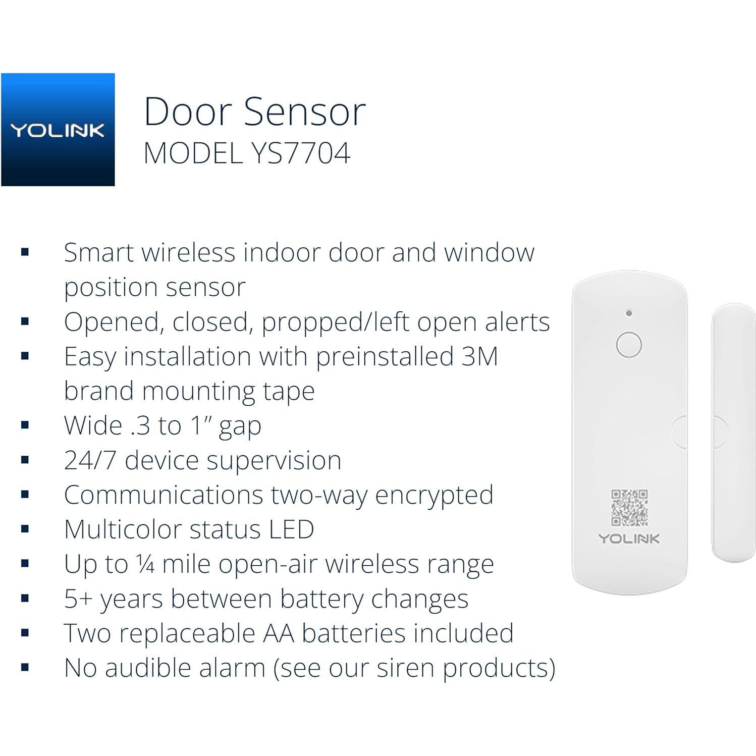 Sensor de Puerta Inteligente YoLink con Hub - Rango 402m