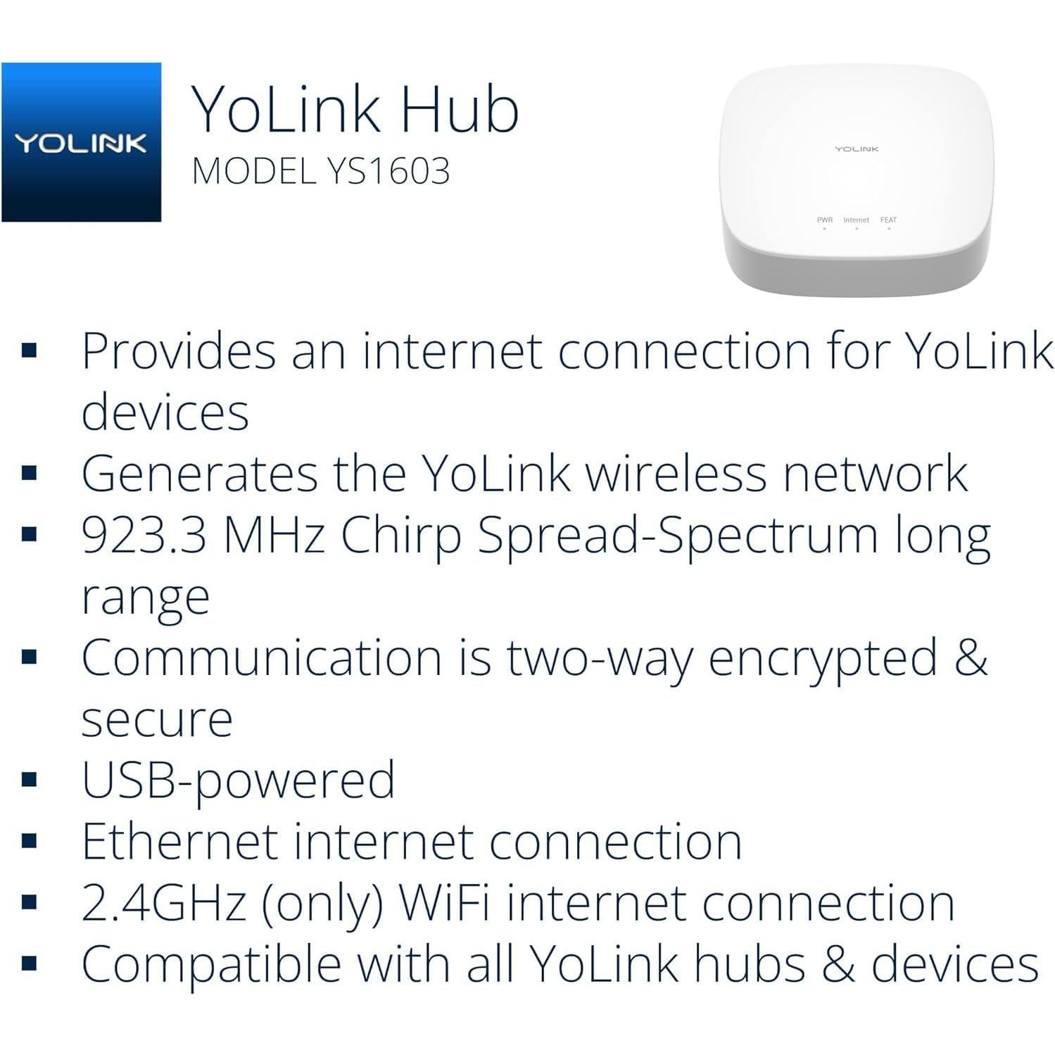 Sensor de Puerta Inteligente YoLink con Hub - Rango 402m
