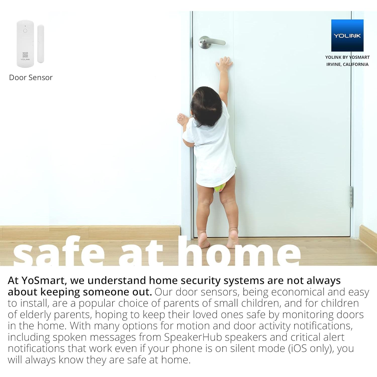 Sensor de Puerta Inteligente YoLink con Hub - Rango 402m