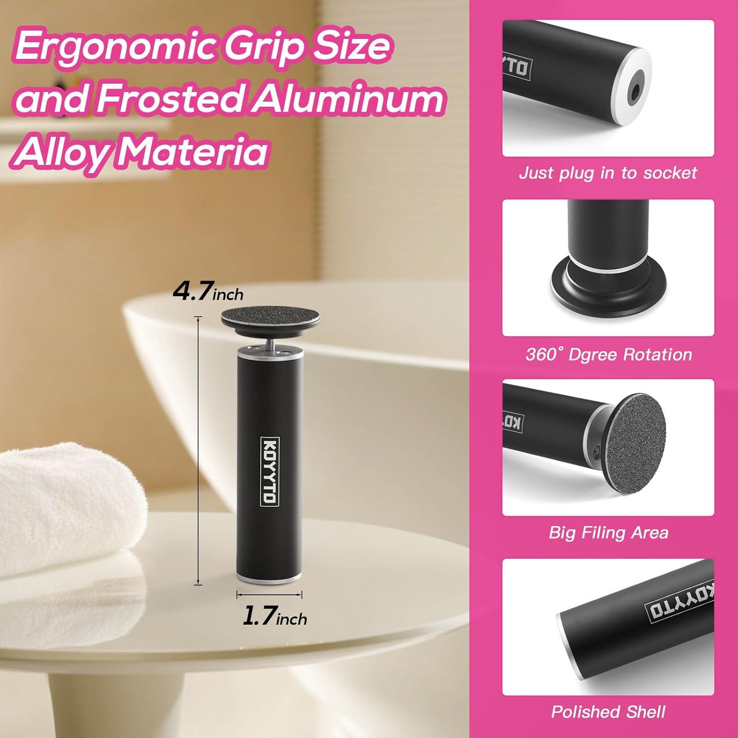 Lima de pies eléctrica KOYYTO con 60 discos de lija negra