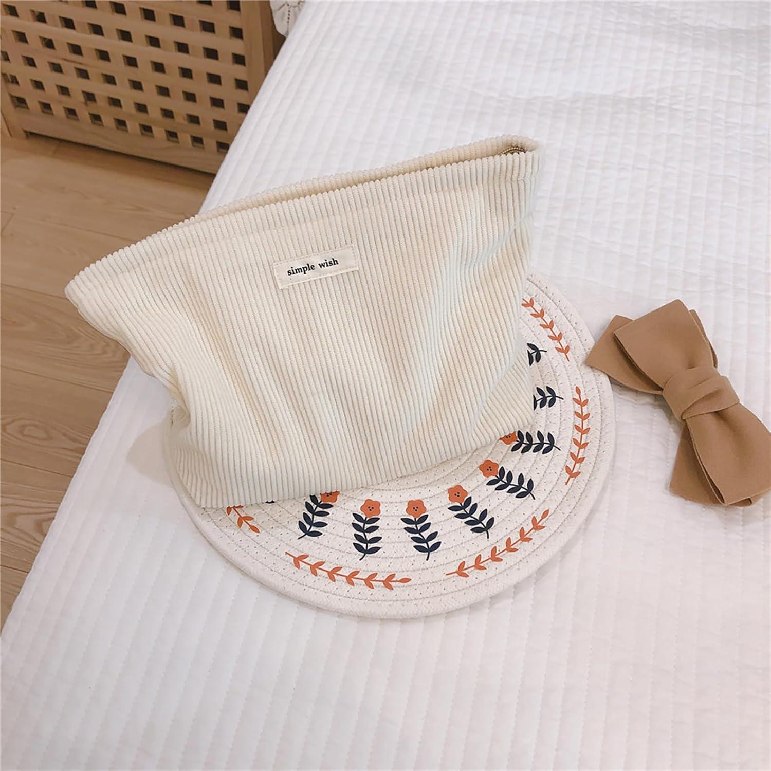 Bolsa de Maquillaje de Viaje Wudygirl Beige 27.3x19.1cm