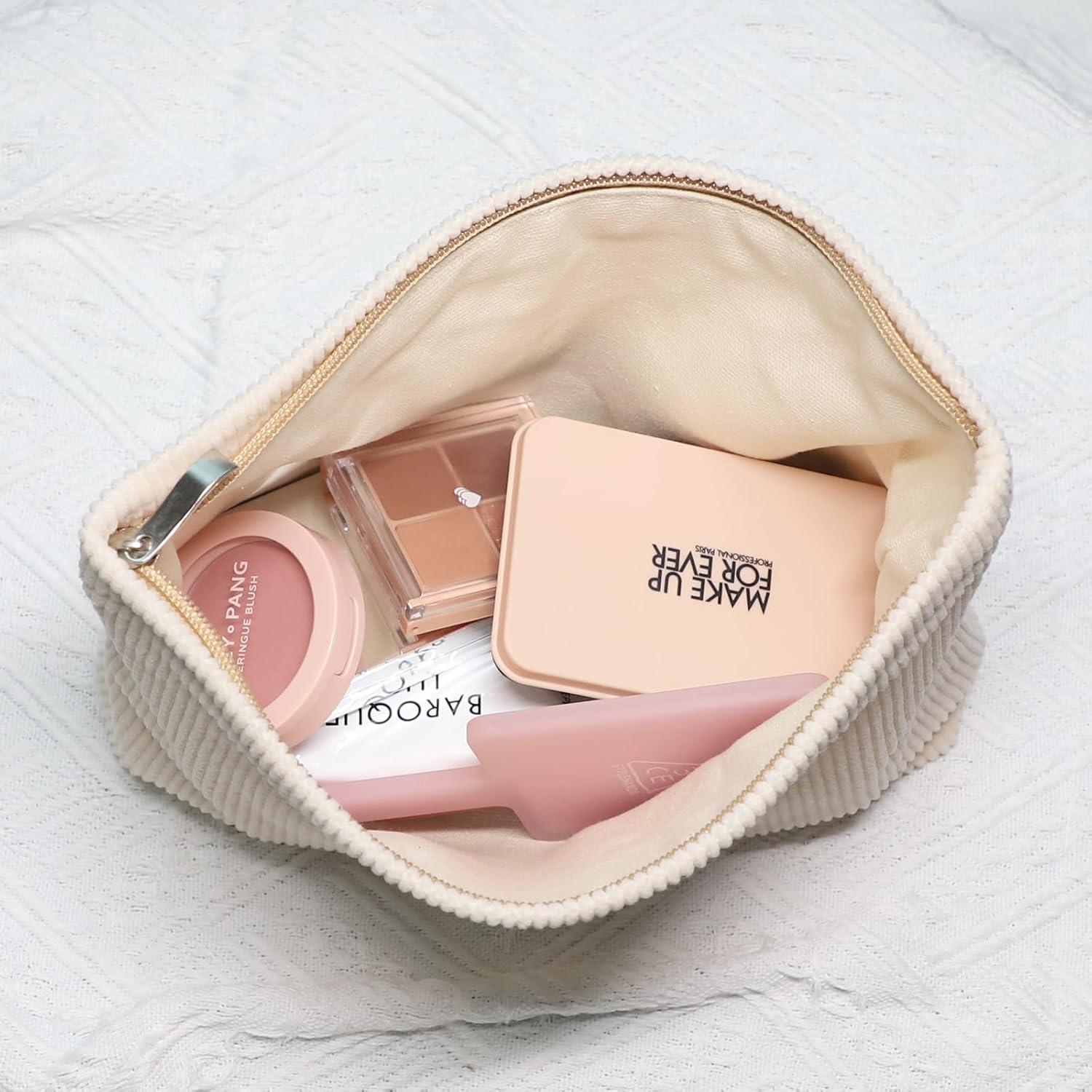 Bolsa de Maquillaje de Viaje Wudygirl Beige 27.3x19.1cm