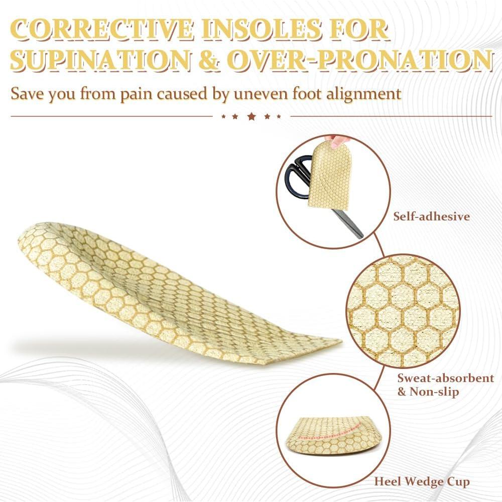 Plantillas Correctivas BIGGCOOL para Supinación y Pronación - Beige, Talla S