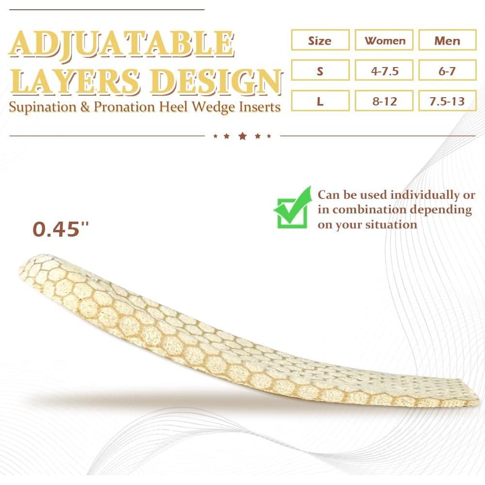 Plantillas Correctivas BIGGCOOL para Supinación y Pronación - Beige, Talla S