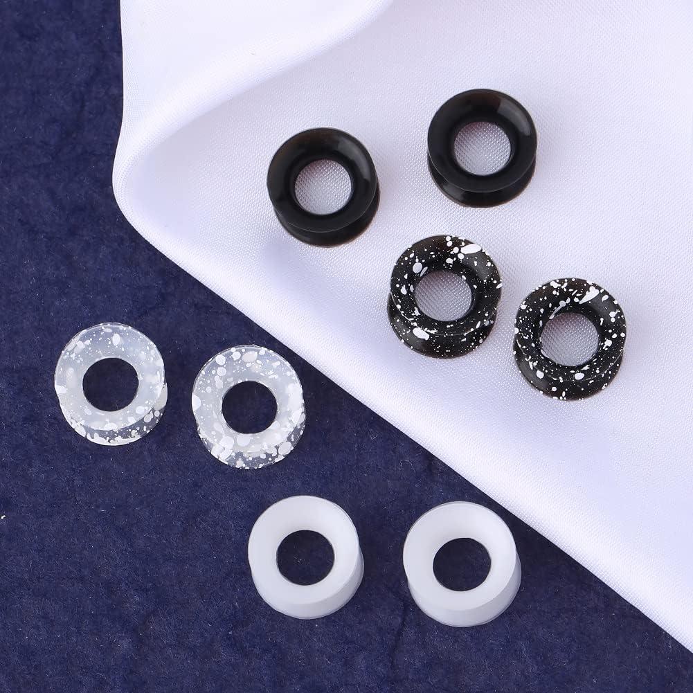 OUFER Tapones de Silicona para Orejas 8 Piezas Estiradores 00g