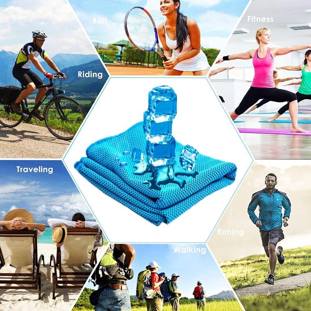 Paquete de 4 Toallas Refrigerantes YQXCC Microfibra 101.6x30.5cm