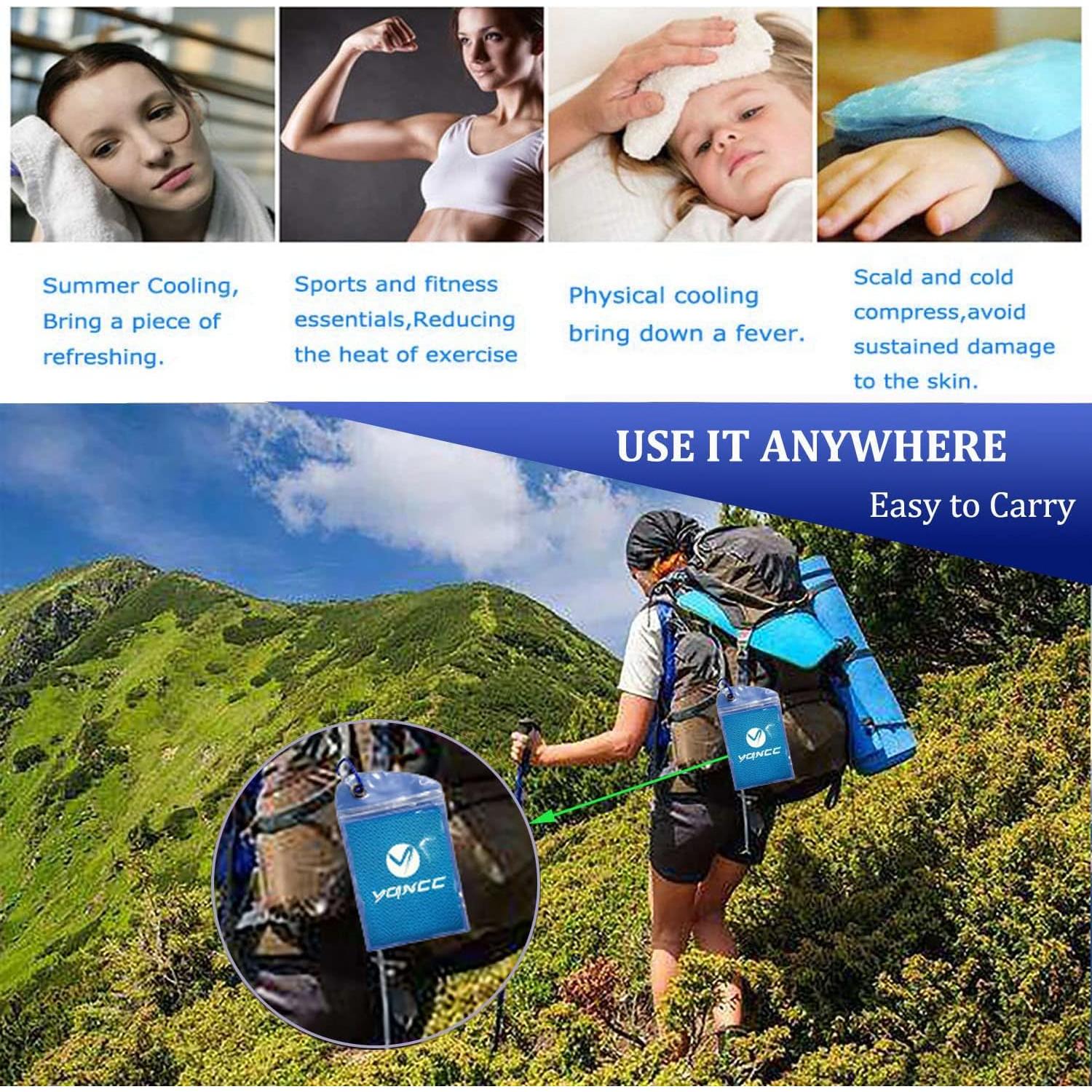 Paquete de 4 Toallas Refrigerantes YQXCC Microfibra 101.6x30.5cm