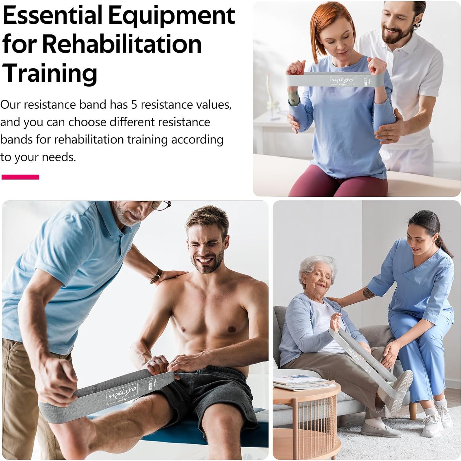 Bandas de Resistencia WALITO para Glúteos y Piernas - 5 Niveles