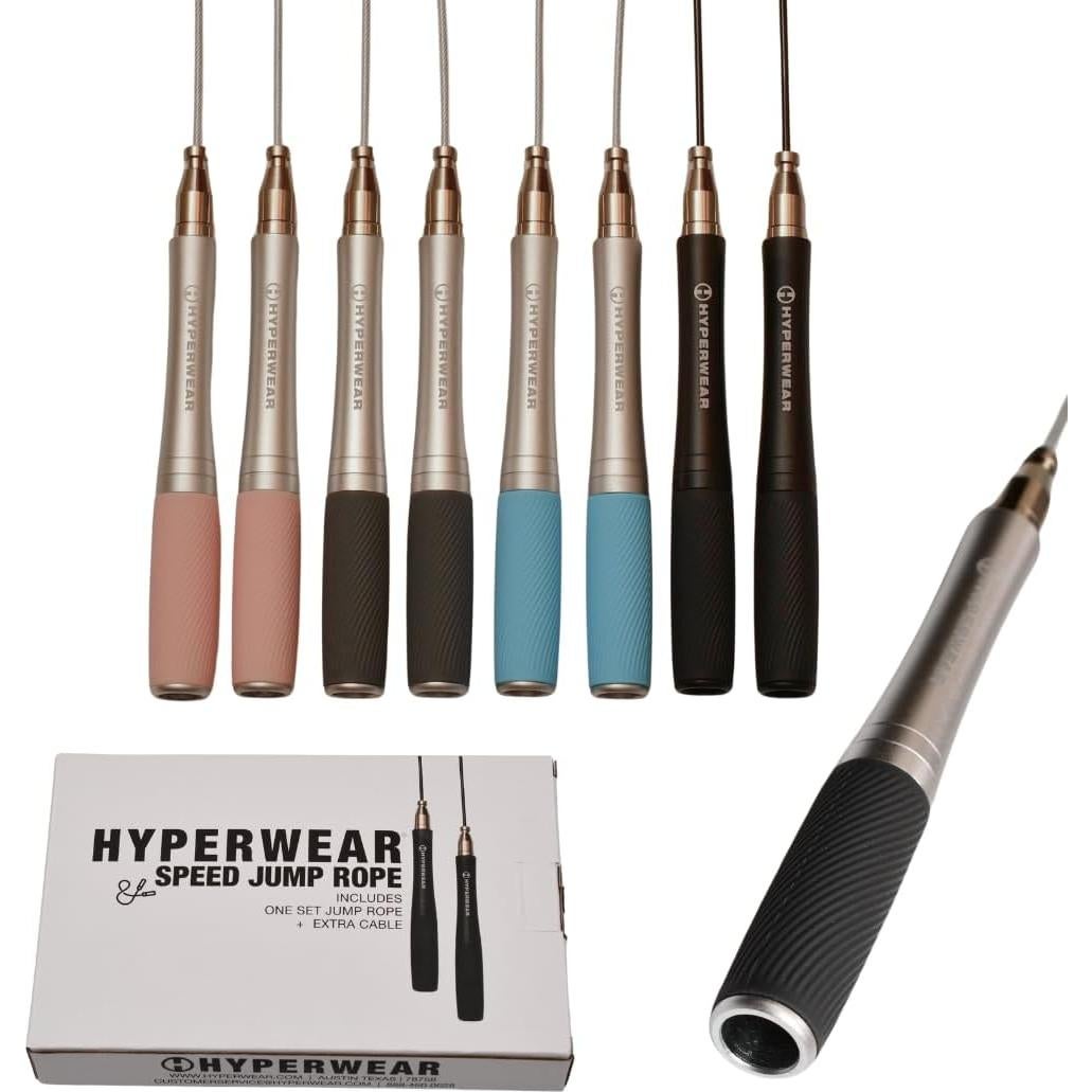 Cuerda de Salto Ajustable Hyperwear - Aluminio y Silicona