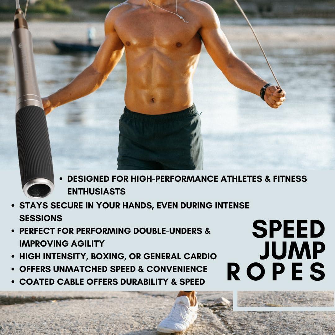 Cuerda de Salto Ajustable Hyperwear - Aluminio y Silicona