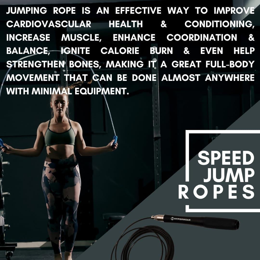 Cuerda de Salto Ajustable Hyperwear - Aluminio y Silicona