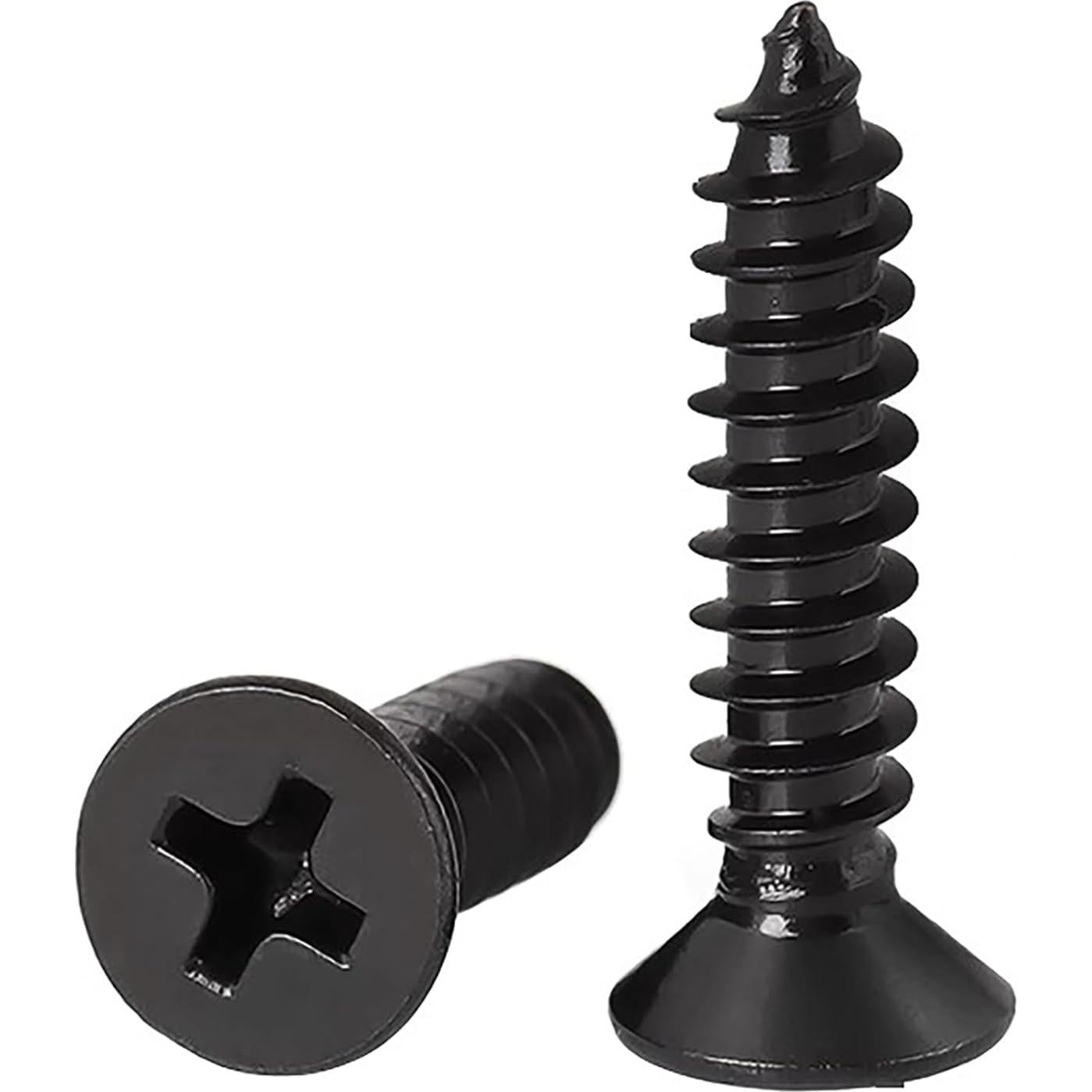 Juego de 100 Tornillos Autoperforantes M5 Phillips Negro